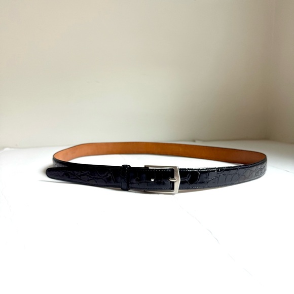 Mark Dingman HAND GLAZED AMERICAN ALLIGATOR BELT size 42